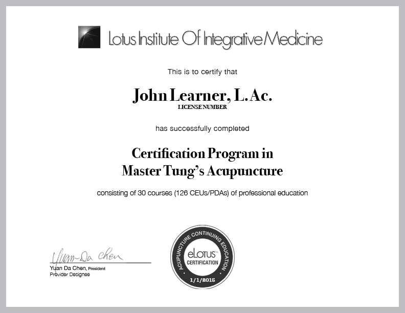 Sample Certificate of Program Completion